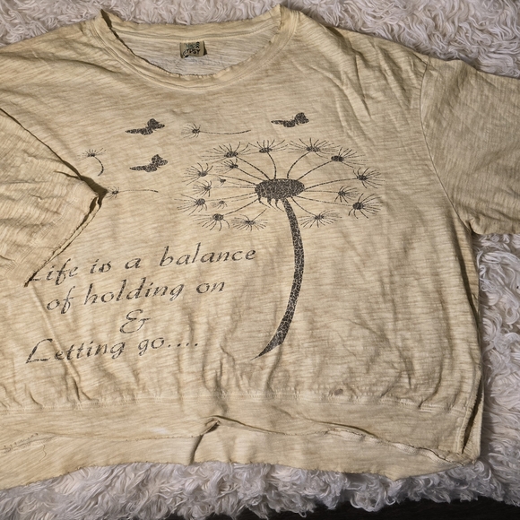 Jaded Gypsy Inspirational Oversized Distressed Tee - Picture 1 of 7